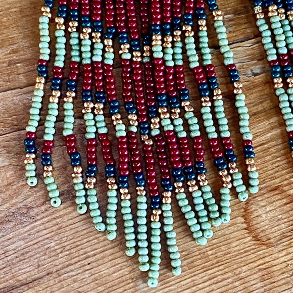 🌺🎉HP🎉🌺 NWT Anthropologie Deepa Beaded Fringe Chandeliers - Picture 11 of 16